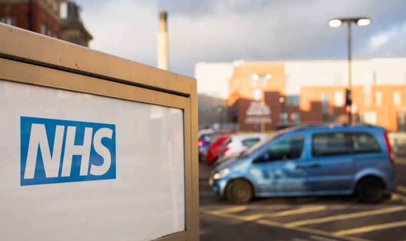 NHS building sign