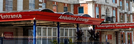 an image of an entrance to a hospital